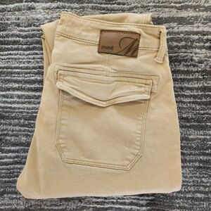 Mavi ivy slim cargo pants, size 29, beige.